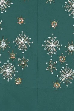 Kelby Alpine Green Embellished Midaxi Dress -Frock And Frill US Kelby Green Embellished Midi Dress 5