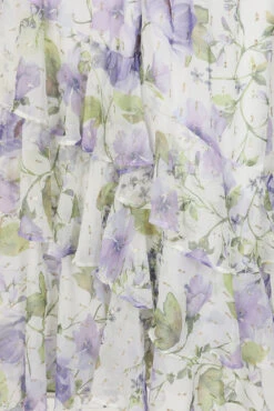 Kelda White Floral Print Midi Dress -Frock And Frill US Kelda White Floral Print Midi Dress 9