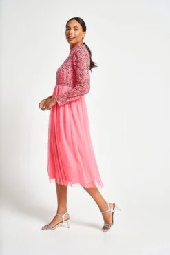 Lela Strawberry Embellished Midi Dress -Frock And Frill US Lela Strawberry Embellished Midi Dress 7