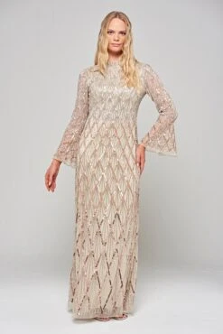 Lillian Ombre Embellished Maxi Dress -Frock And Frill US Lillian Ombre Embellished Maxi Dress 3