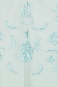 Loretta Aqua Embroidered Maxi Dress -Frock And Frill US Loretta Aqua Embroidered Maxi Dress 4