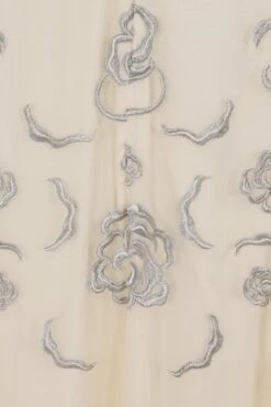 Loretta Cream Embroidered Maxi Dress -Frock And Frill US Loretta Cream Embroidered Maxi Dress 1