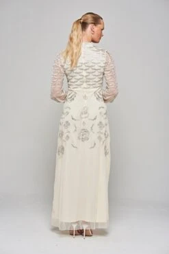 Loretta Cream Embroidered Maxi Dress -Frock And Frill US Loretta Cream Embroidered Maxi Dress 2 1553dbe5 ecea 4f57 ad31 7995d11ffe82