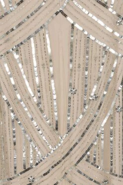 Lorraine Champagne Embellished Maxi Dress -Frock And Frill US Lorraine Champagne Embellished Maxi Dress 1