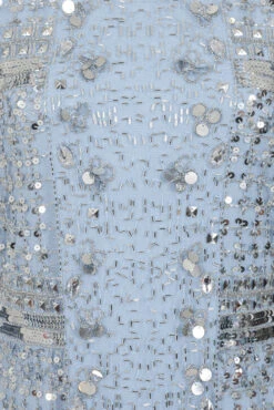 Lucile Ice Blue Embellished Maxi Dress -Frock And Frill US Lucile Blue Embellished Maxi Dress 3