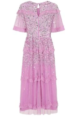 Lynne Pink Sequin Midi Dress -Frock And Frill US Lynne Pink Sequin Midi Dress 9
