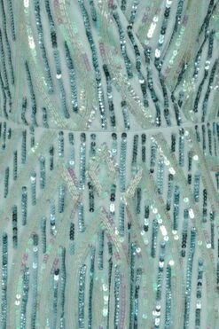 Marina Aqua Embellished Maxi Dress -Frock And Frill US Marina Aqua Embellished Maxi Dress 3