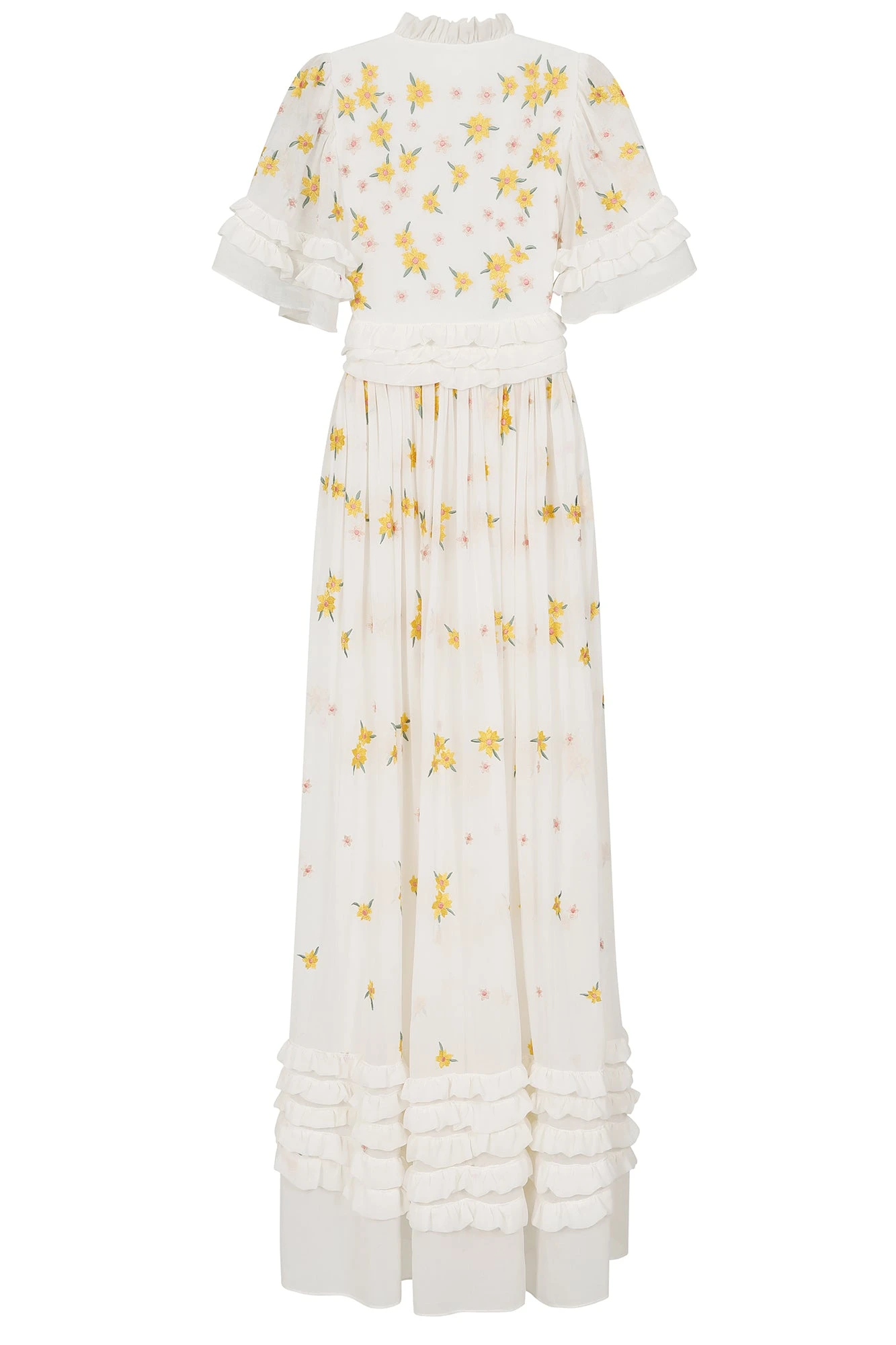 Mavis White Floral Embroidered Maxi Dress 5 Mavis White Floral Embroidered Maxi Dress - Image 5