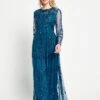 Maya Blue Embellished Maxi Dress