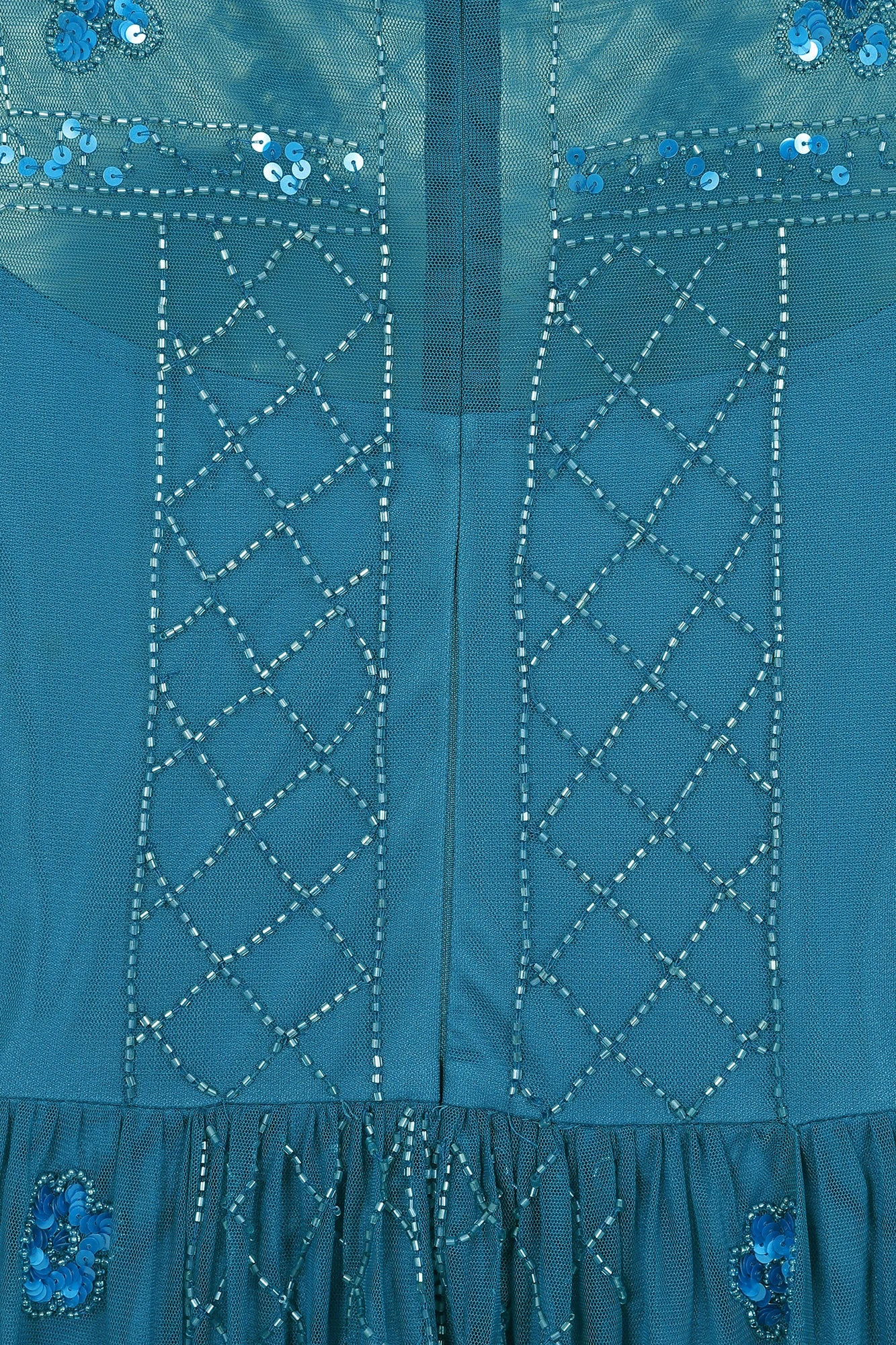 Maya Blue Embellished Maxi Dress - Image 10
