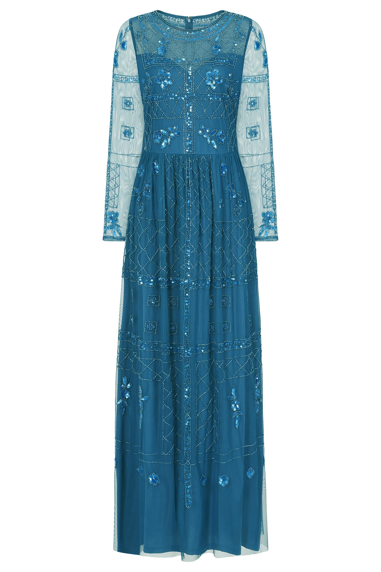 Maya Blue Embellished Maxi Dress - Image 2