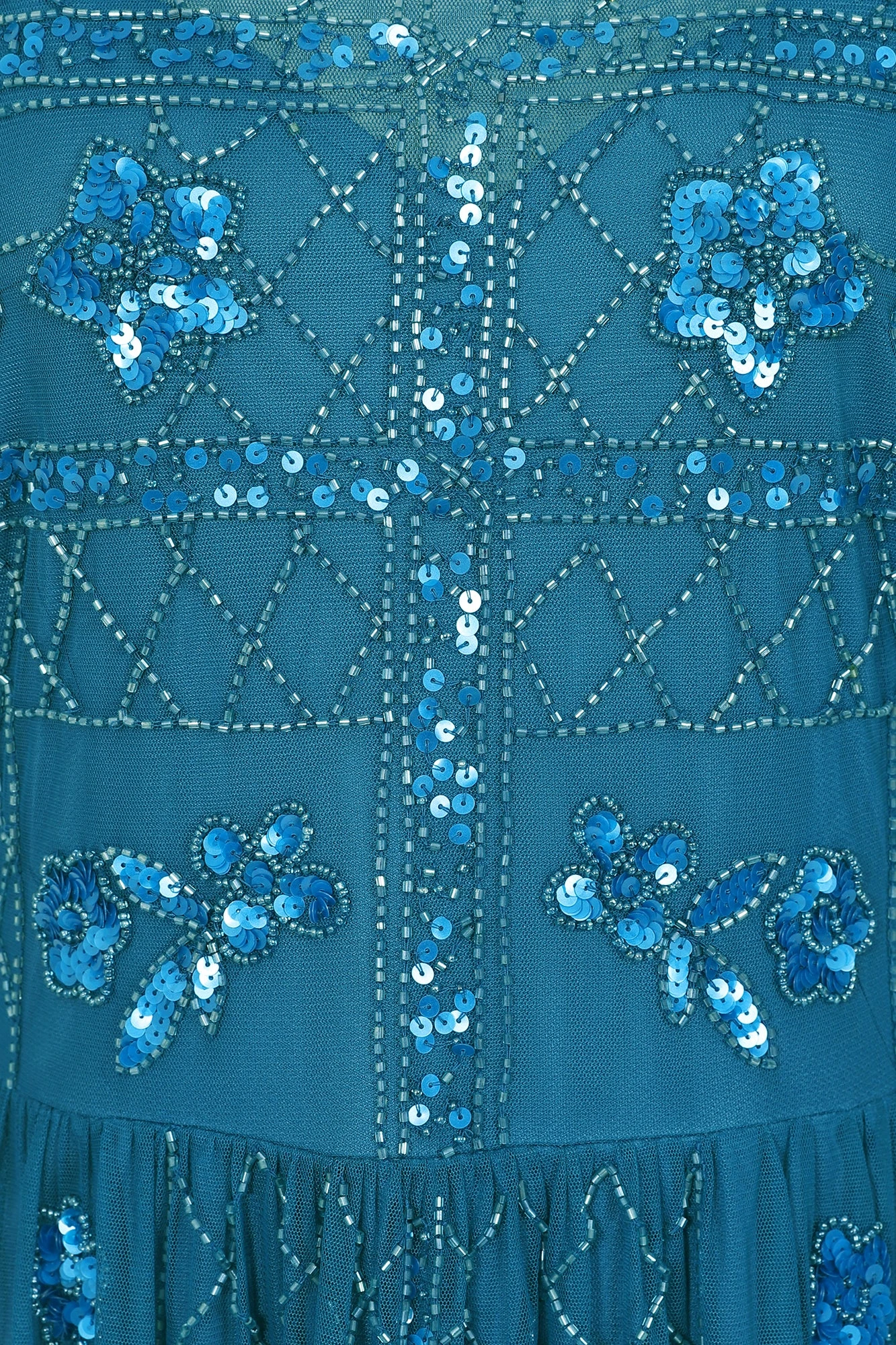 Maya Blue Embellished Maxi Dress - Image 8