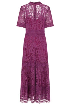 Mila Purple Lace Maxi Dress -Frock And Frill US Mila Purple Lace Maxi Dress 4
