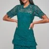 Narelle Alpine Green Crochet Lace Midaxi Dress