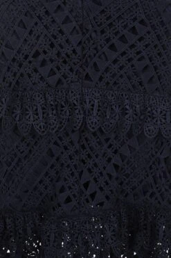 Narelle Navy Crochet Lace Midaxi Dress -Frock And Frill US Narelle Navy Lace Dress 1