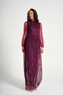 Natalia Berry Embellished Maxi Dress -Frock And Frill US Natalia Berry Embellished Maxi Dress 3