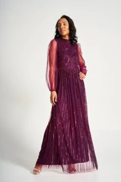 Natalia Berry Embellished Maxi Dress -Frock And Frill US Natalia Berry Embellished Maxi Dress 6