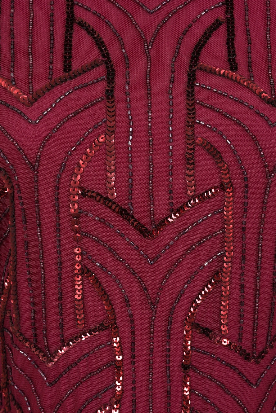 Natalia Berry Embellished Maxi Dress - Image 7