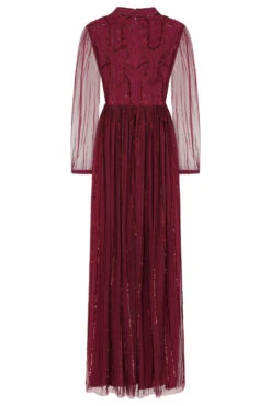 Natalia Berry Embellished Maxi Dress -Frock And Frill US Natalia Berry Embellished Maxi Dress . 4
