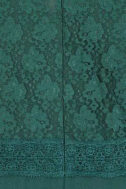 Nerina Alpine Green Tiered Midaxi Dress With Lace Panels -Frock And Frill US Nerina Green Midi Dress 1