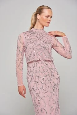 Nicola Lilac Sequin Midi Dress -Frock And Frill US Nicola Lilac Sequin Midi Dress 7