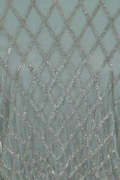 Nina Sage Green Embellished Midi Dress -Frock And Frill US Nina Green Embellished Midi Dress 7