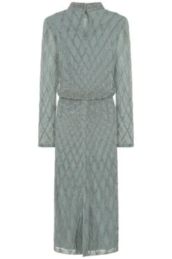 Nina Sage Green Embellished Midi Dress -Frock And Frill US Nina Green Embellished Midi Dress 8