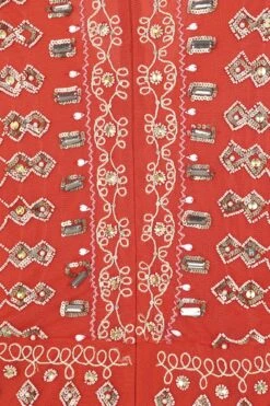 Ondine Deep Terracotta Embellished Maxi Dress -Frock And Frill US Ondine DeepT 4