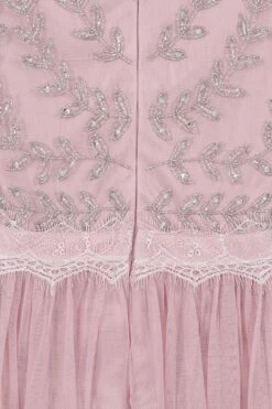 Ruth Violet Blush Embellished Bodice Midi Dress -Frock And Frill US Ruth Violet Embellished Midi Dress 1