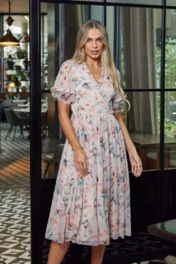 Fleur Floral Print Midi Dress -Frock And Frill US SS3 21371