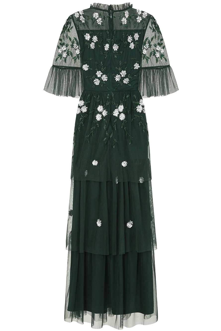 Suki Green Floral Embellished Maxi Dress - Image 12