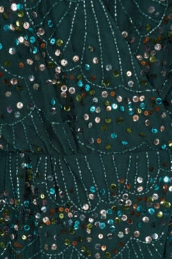 Sylvia Green Sequin Maxi Dress -Frock And Frill US Sylvia Green Sequin Maxi Dress 10