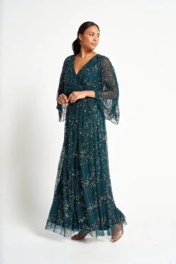 Sylvia Green Sequin Maxi Dress -Frock And Frill US Sylvia Green Sequin Maxi Dress 5