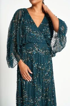 Sylvia Green Sequin Maxi Dress -Frock And Frill US Sylvia Green Sequin Maxi Dress 8