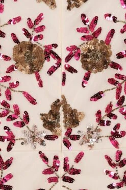 Tori Floral Sequin Maxi Dress -Frock And Frill US Tori Cream Sequin Maxi Dress 1 340c347e 7b95 47ed 94f3 5f705d5fd6e8