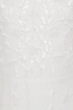 Willow White Embellished Maxi Dress -Frock And Frill US Willow White Embellished Maxi Dress 3